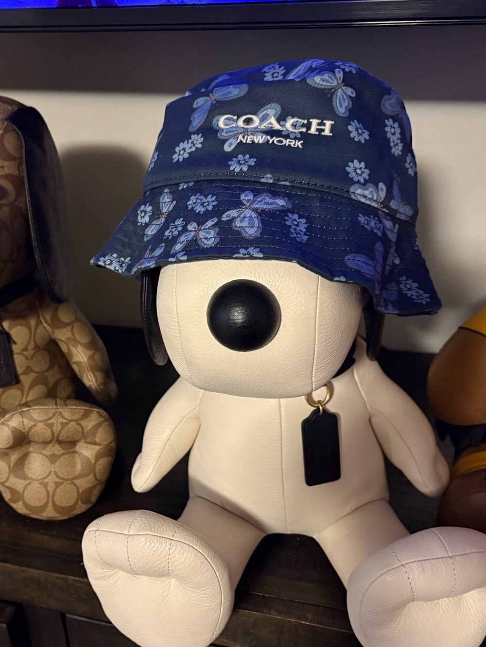 Coach Blue Floral & Butterfly Bucket Hat